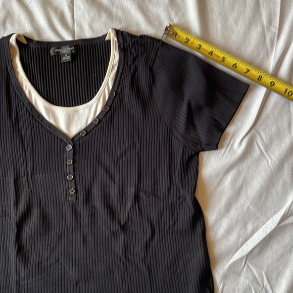 August Silk Woman short sleeve ribbed top - Picture 5 of 9